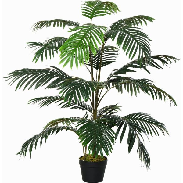 vivagarden d44355 palma in plastica decorativa con 20 foglie e vaso altezza 140cm - d44355