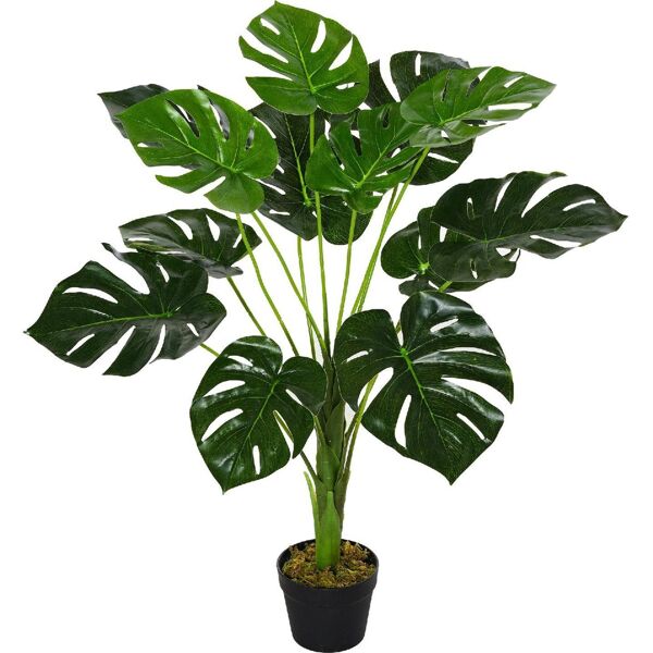 vivagarden d44365 monstera artificiale 13 foglie e vaso alta 85cm per interno ed esterno - d44365