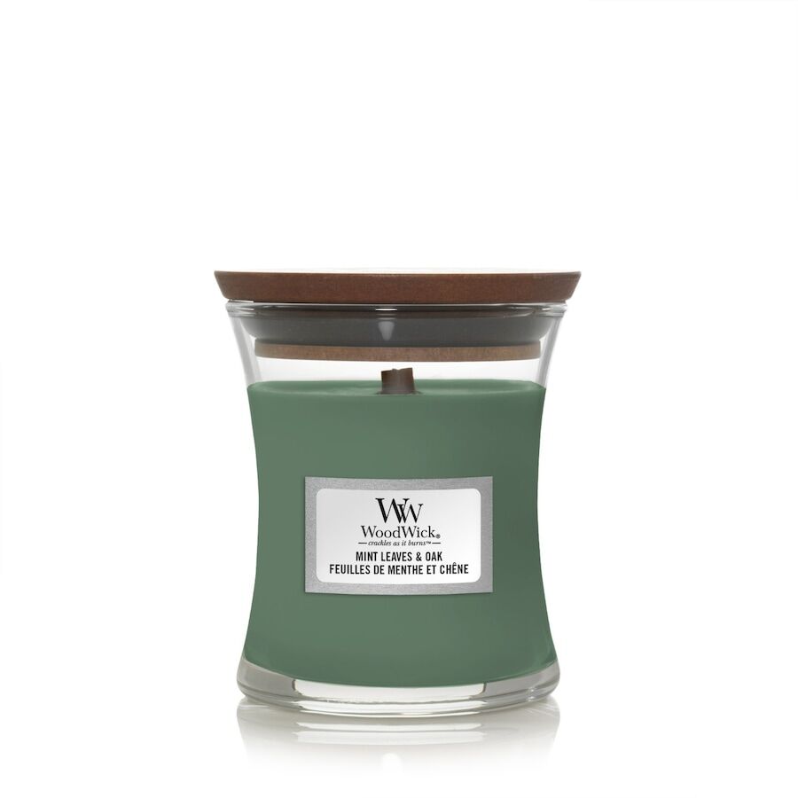 Woodwick - Candela Piccola Mint Leaves & Oak Candele 85 g unisex