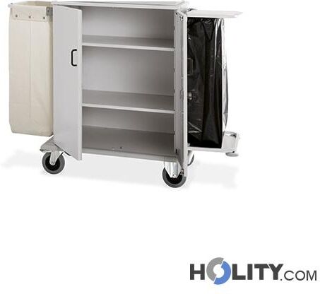 Carrello Portabiancheria Per Hotel Con Sportelli H22100