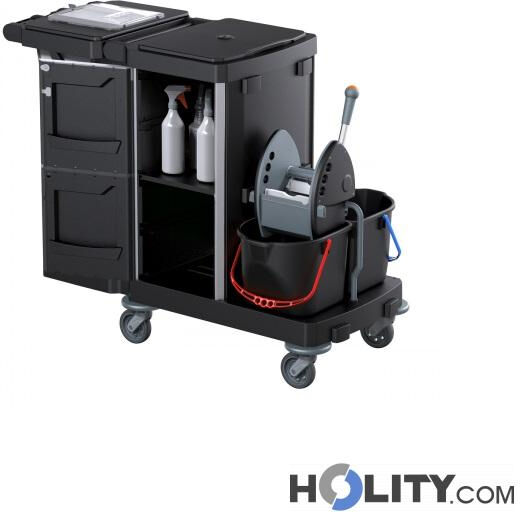 Carrello Per Pulizia Con Portasacco Con Coperchio H489_17