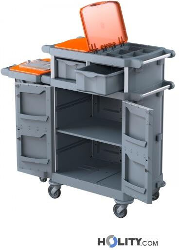 Carrello Portabiancheria Per Hotel Con Portasacco Singolo H489_60