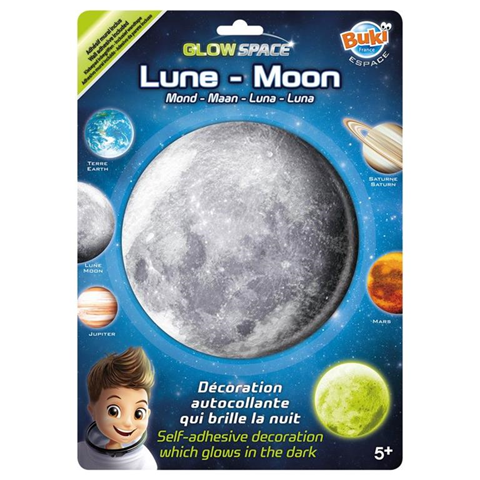 Buki Lune - Moon etichetta autoadesiva Grigio Cerchio