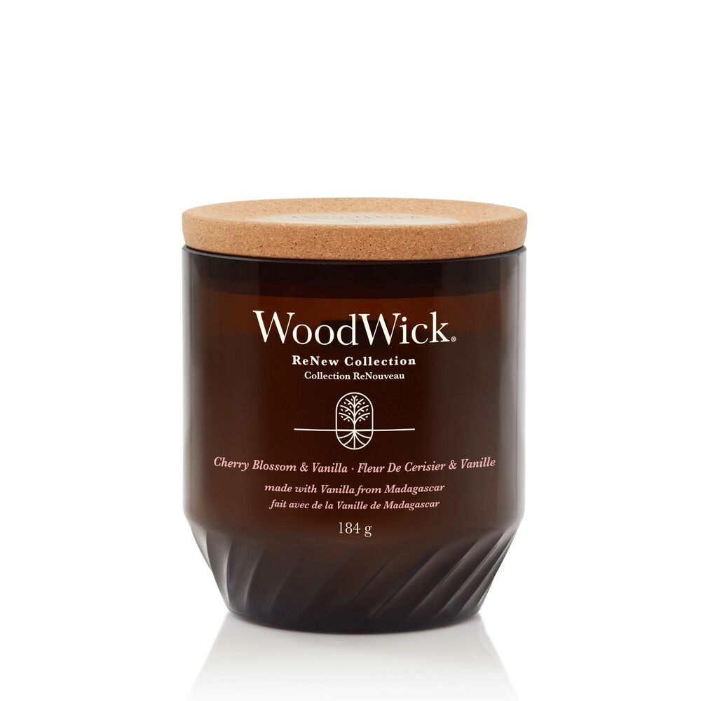 WOODWICK ReNew Cherry Blossom & Vanilla Candele in Vetro Media 184 gr