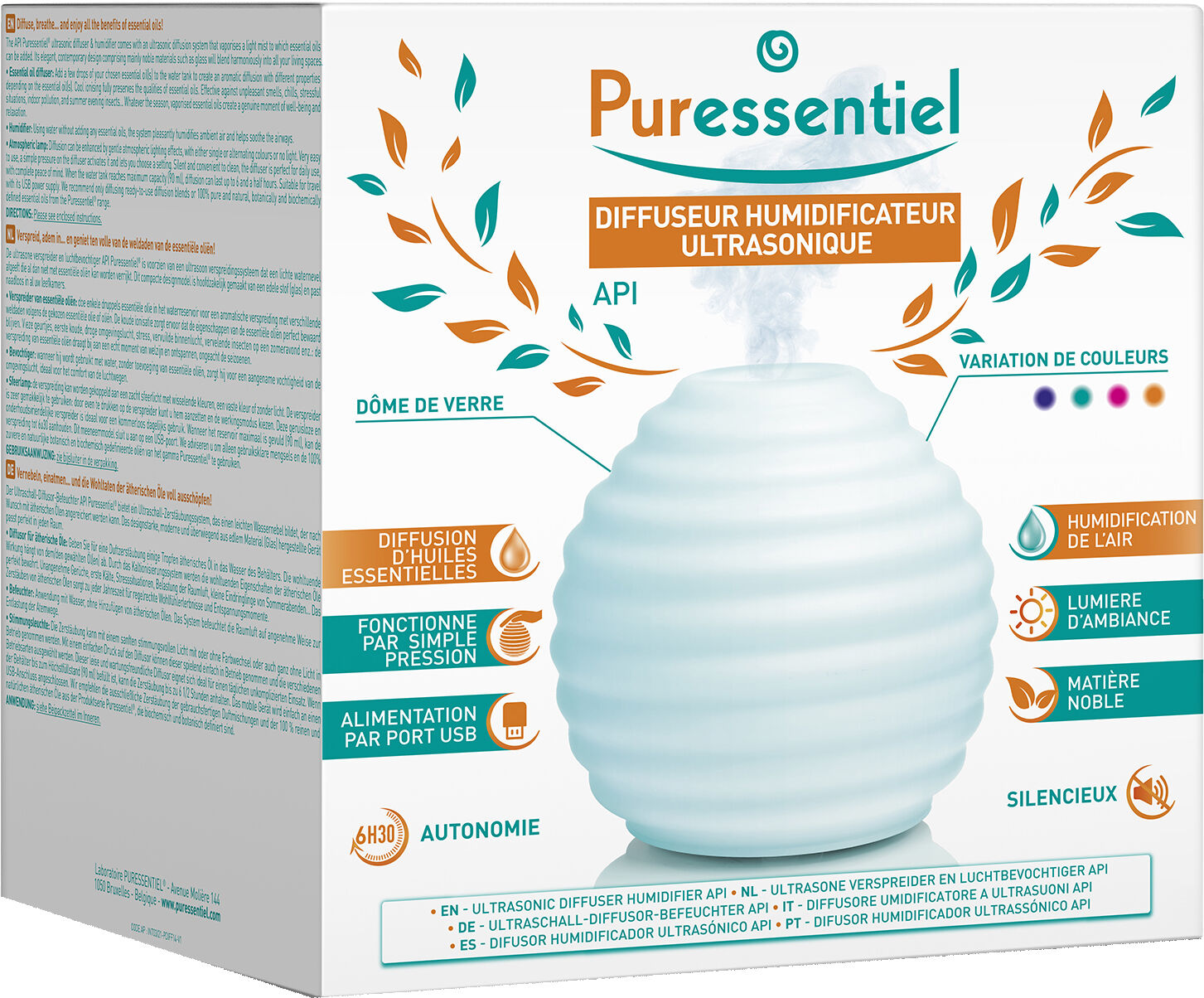 PURESSENTIEL diffusore umidificatore api