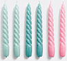 Hay 'candle Twist', Set Of Six, Pink