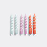Hay 'candle Spiral', Set Of Six, Blue