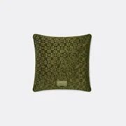 Gucci 'horsebit' Jacquard Cushion, Bottle Green