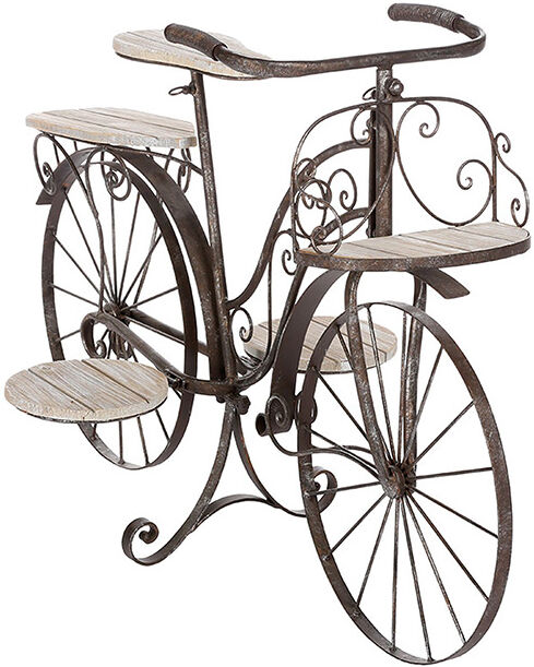 garneroarredamenti Bicicletta estetica 97x64cm porta vasi marrone Amsterdam