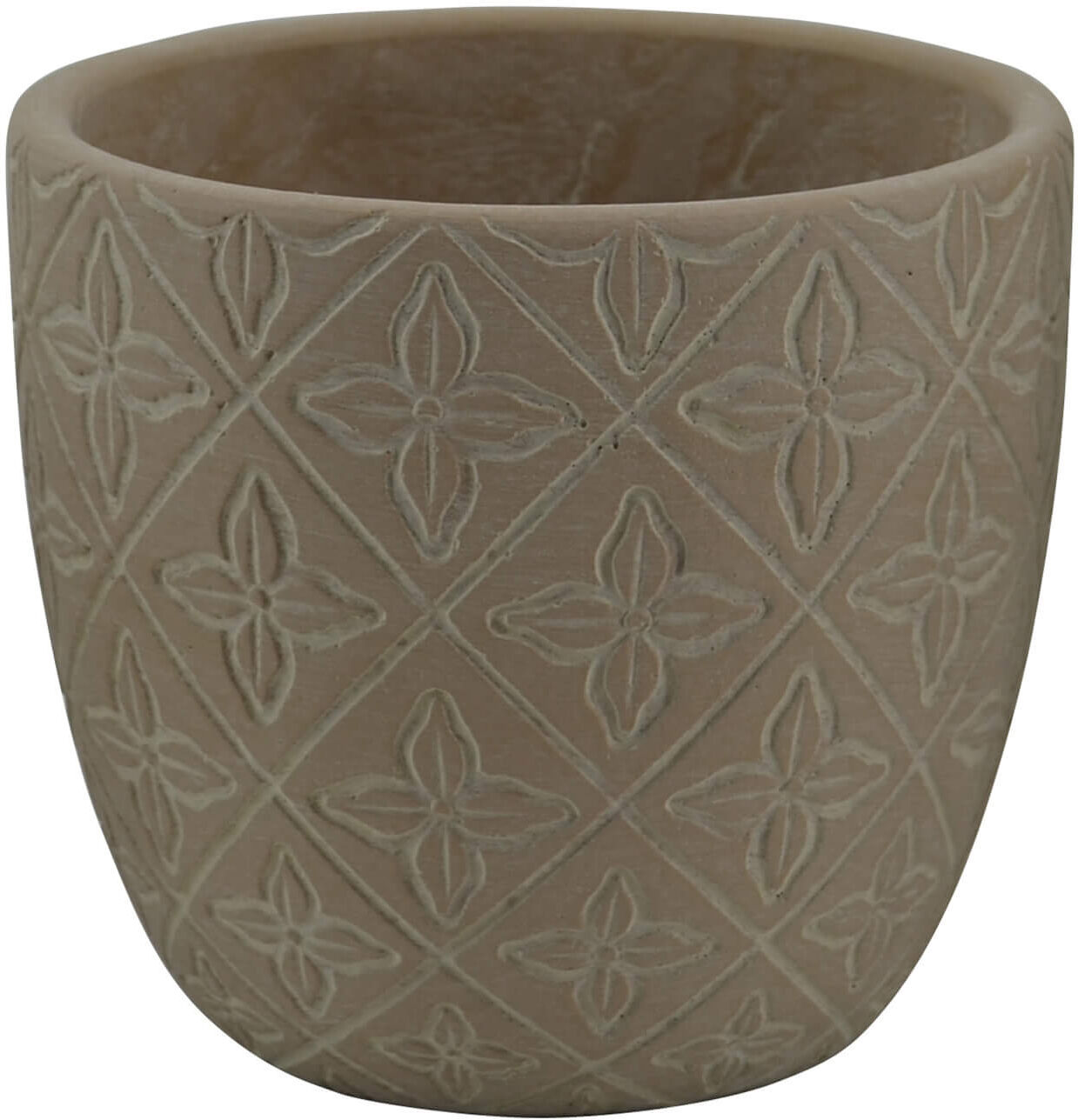 Milani Home vaso in fibra sintetica di design moderno industrial cm 15,5 x 15,5 x 14 h Marrone 16 x 14 x 16 cm