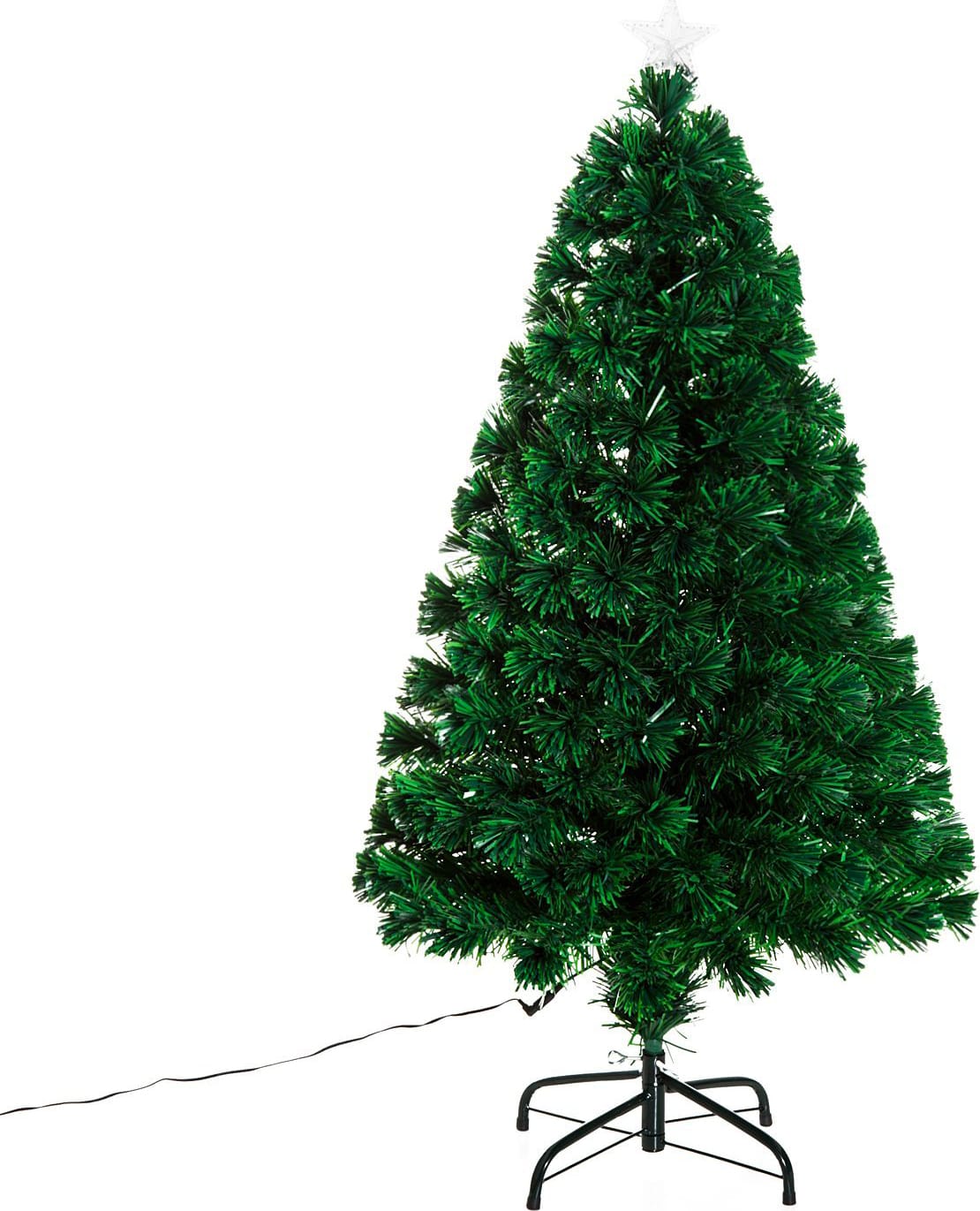 dechome d0345 albero di natale h. 120 cm in fibra ottica con supporto in pvc foltissimo - d0345