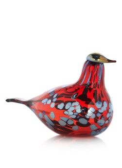 iittala Robijnvogel van glas 13 cm - Rood