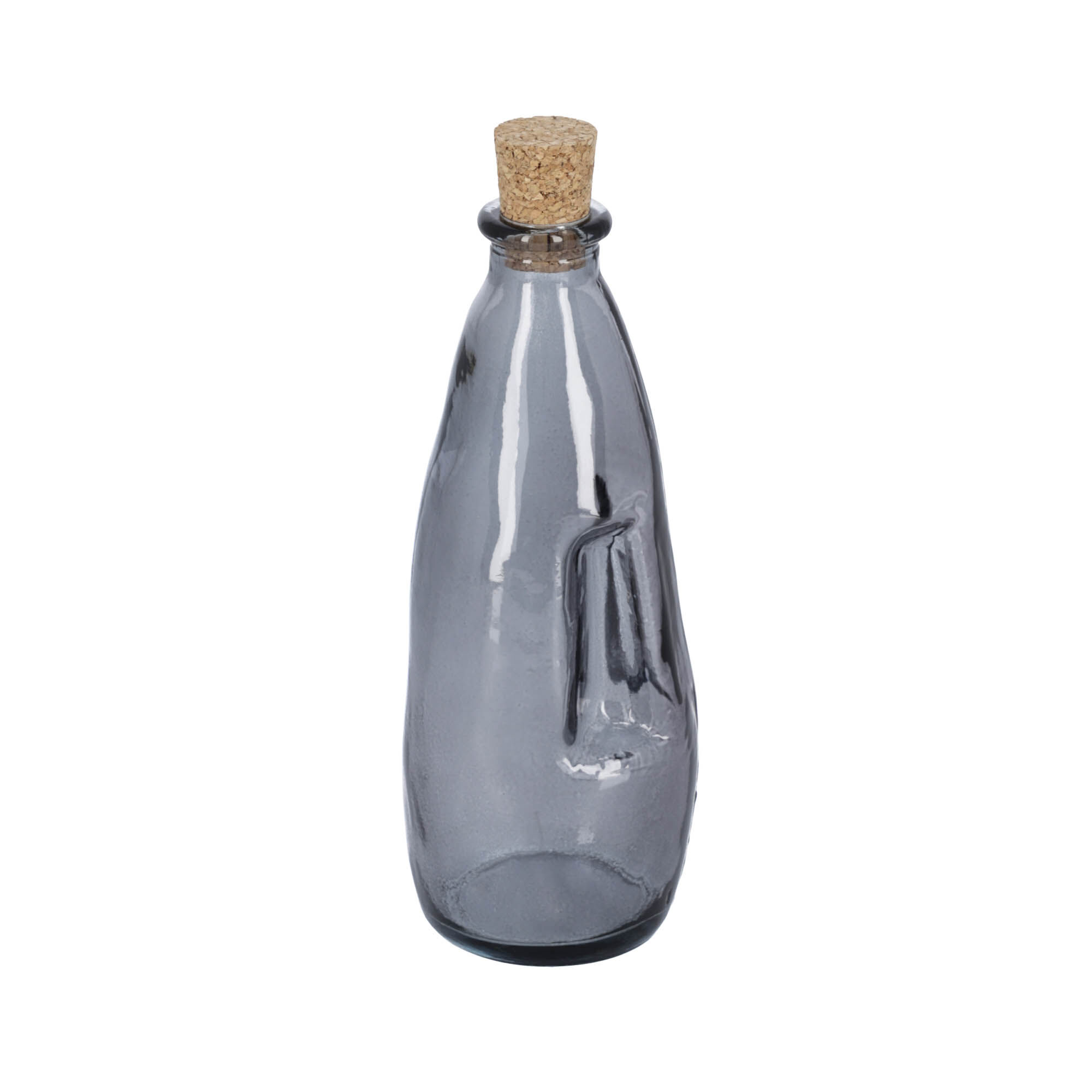 Kave Home - Rohan glazen fles blauw 100% gerecycled