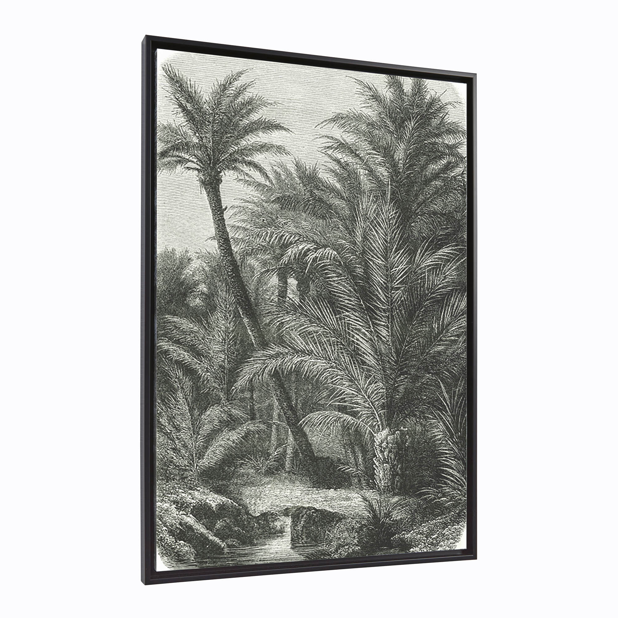 Kave Home - Bamidele palm afbeelding 60 x 90 cm