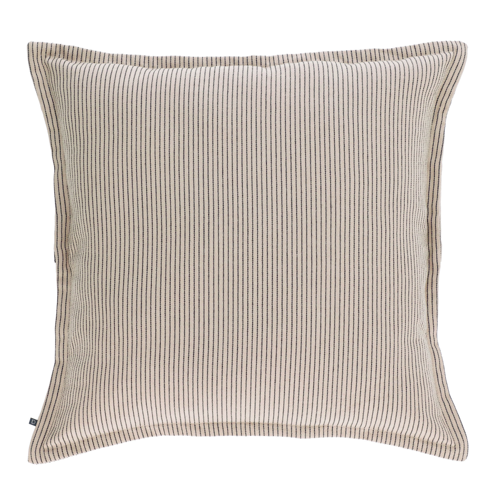 Kave Home - Aleria kussenhoes katoen bruin en beige strepen 60 x 60 cm