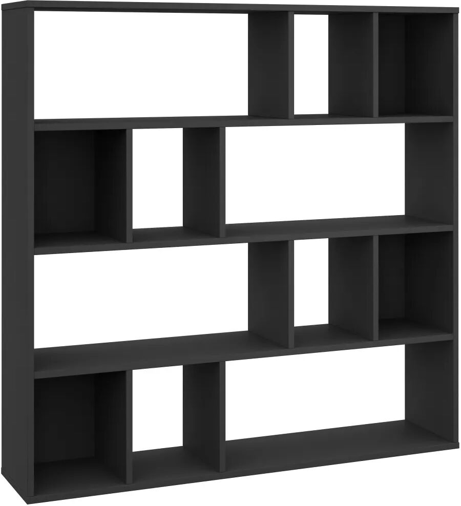 vidaXL Kamerscherm/boekenkast 110x24x110 cm spaanplaat zwart