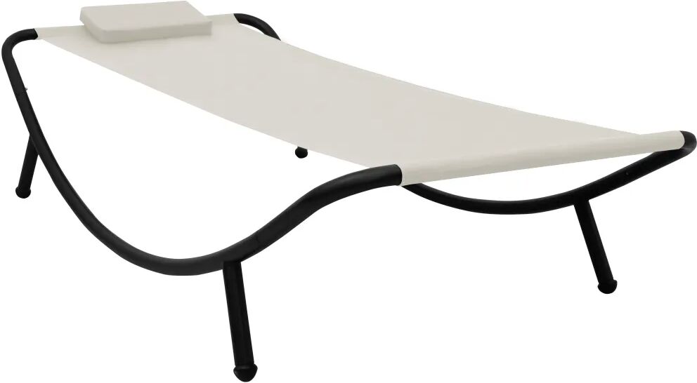 vidaXL Tuinbed 200x90 cm staal crème