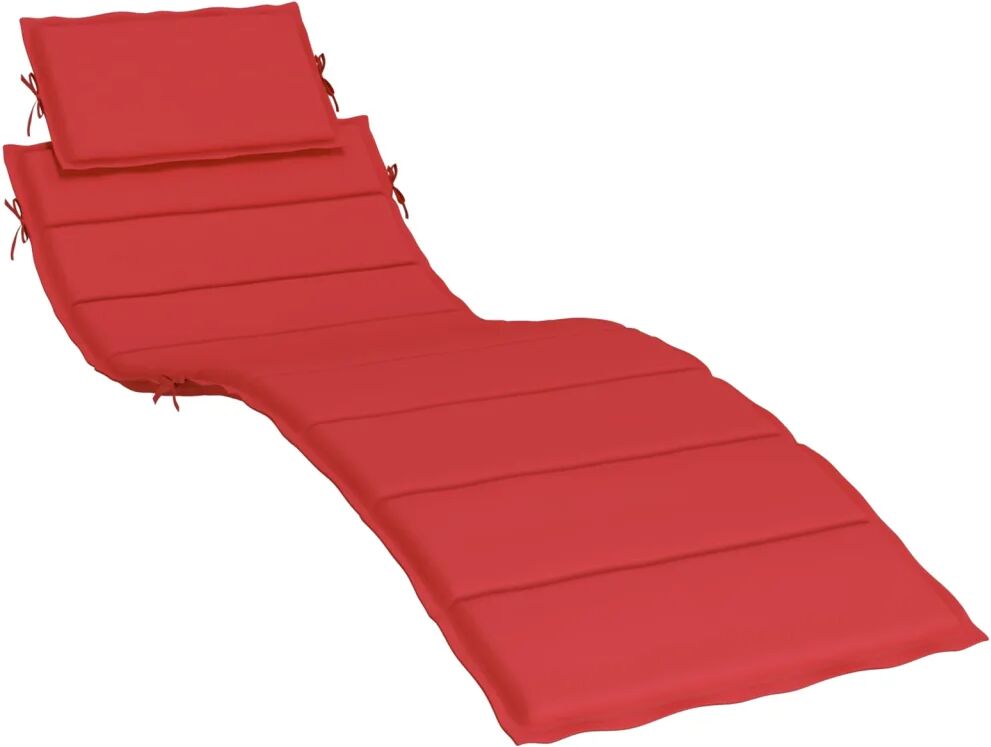 vidaXL Ligbedkussen 186x58x3 cm rood