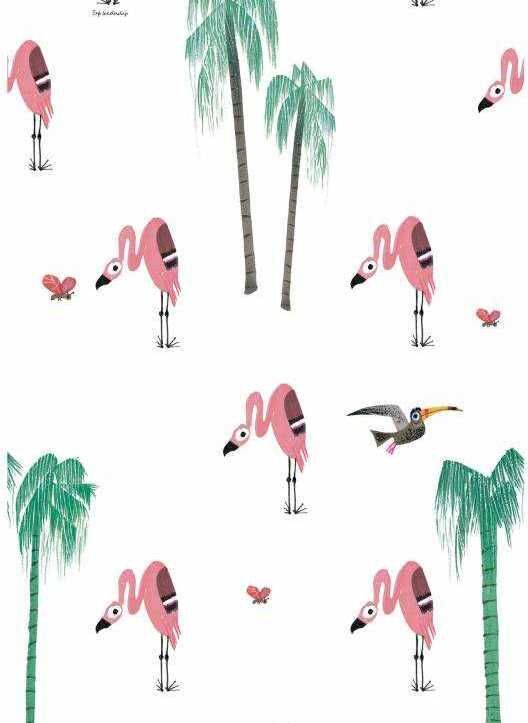 KEK Amsterdam Flamingo behang