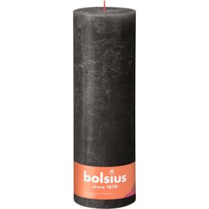 Bolsius Rustik Pillar Candle XXL – Antraciet – Set van 4 – Decoratieve huishoudelijke kaarsen – lange brandtijd 200 uur – ongeparfumeerd – natuurlijke veganistische wax – zonder palmolie – 30 x 10 cm