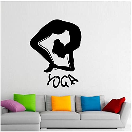 cbvdalodfej Yoga Fitness Muursticker Meditatie Filosofie Home Decor Verwijderbare Zelfklevende Vinyl Muurstickers Woonkamer Decoratie 52cm x 40cm