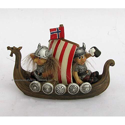 geschenke-trolle.de Viking op boot, figuur uit Noorwegen