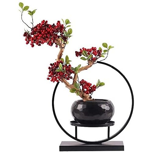 WYRMB Kunstmatige Bonsai Nieuwe Chinese Zen Simulatie Bloem Simulatie Boom Bonsai Buiten Tuin Home Decoratie Nep Potplanten Creatieve Simulatie Boom Desktop Decor Ornamenten (B)