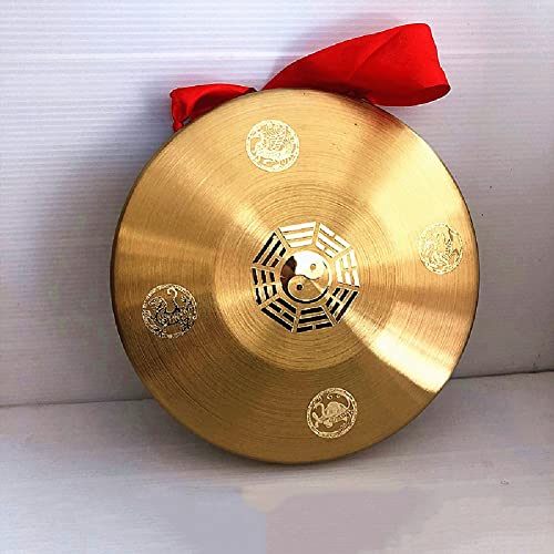 XSMYdpuk Messing gong gong Kleine Grote gong Chinese Gift Fu Gong Gong Gong Si Rui Beast Gong Decoratie Zes Keizer Gong Woninginrichting Pure Gong Gong Feng Shui Gongmini gong (Kleur: 18cm Maat:)