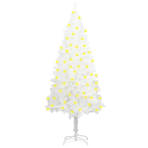 vidaXL Kunstkerstboom met verlichting 180 cm wit
