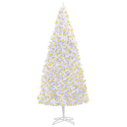 vidaXL Kunstkerstboom met verlichting 400 cm wit