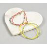 Aurum Glass&Agate Beaded Anklets Set of 2