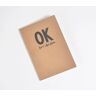 Okaa Lika Screen Printed Brown Notebook with Quote
