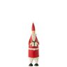 J-Line Kerstfiguren kerstman - ijzer - wit&rood - small - 44 cm - kerstversiering