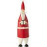 J-Line kerstfiguur Kerstman - ijzer - wit/rood - large