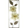 I.GE.A. Wanddecoratie Metallbild Blumen Blätter Blume Wanddeko Wandskulptur Bild 3D Blüten (1 stuk) beige