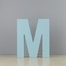 Acofuns Houten Wandletters M Blauwe Decoratieve Wandbrief voor Kinderkinderkamer Babykamer, Babynaam en Meisjes Slaapkamer Decor