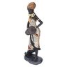 Weikeya afrikaans beeld, hars materiaal afrikaanse stam stijl afrikaanse vrouw standbeeld voor tafel voor kantoor voor plank