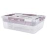 keeeper Aufbewahrungsbox mit Deckel und Einsatz, 39 x 29 x 12,4 cm, 10 l, Hubert+Hilda, Transparent/Taupe