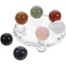 Healvian Kristallen Bol Zeven Sterren Array 7 Chakra Kristallen Bol Chakra Bol Bal Chakra Stenen Set Chakra Kristallen Set Transparante Speelballen Chakra Set Glazen Bol Kantoor Draagbaar