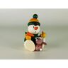 Kunsthandwerk Ullrich Miniatuurfiguur sneeuwpop met haas B x H 6,2 x 8,5 cm NIEUW houten figuur sneeuwkoning tafelfiguur