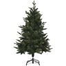 HOMCOM kerstboom 1,2 m dennenboom kunstspar 657 takken metalen voet PVC groen Ø85 x 120 h cm