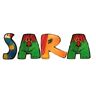 Janosch Mihatsch&Diewald ImseVimse  letters houten letters"Sara" elk ca. 6 cm letterset.