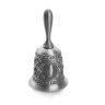 LYFJXX Hand Bell Metal Tone Ring Alarm Hand Hold Service Call Bell Desktop Bell Tea Dinner Bell Game Bell Christmas Bell (silver)