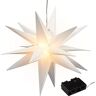 Cepewa Lichtster 3D wit PVC LED kerstster om op te hangen verlicht in incl. 15 LED Ø 35 cm Outdoor IP44 (1 x LED lichtster wit)