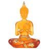 Caiqinlen Jade Boeddha Jade Boeddhabeeld Jade Standbeeld Buddah Statuut Boeddhabeeld Kleine Kleine Boeddhabeeld, Transparant Zittend Boeddhabeeld Hars Boeddhabeeldje Sculptuur Thuiskantoor Feng Shui Decor Stand