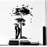 cbvdalodfej Vinyl muurstickers liefdesverhaal jongen en meisje boom natuur romantisch interieur thuis slaapkamer art deco muurschildering 42x61cm