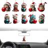 Wedhapy Kerst Ornamenten Kat Ornament Kat Kerstboom Ornamenten 10Pcs 2d Acryl Kat Auto Spiegel Opknoping Accessoires Dubbele Printing Leuke Kerst Kat Ornamenten Voor Kat Liefhebbers