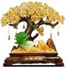 LUNIZ Boeddhabeeld Feng Shui Decor Geldboom Kristal Chinese Decoraties Geldboom Geld Pad Beeldje for Fortuin Feng Shui Decor Buitentuinbeeld (Size : M)