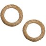 DekoPrinz ® Strokransen   2 stuks   ø 25 cm diameter   4 cm dikte   stropijp, deurkrans, decoratieve krans, krans blank, stro ring, strokrans