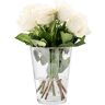 TREND FOR HOME Tulpenvaas H: 19 cm bloemenvaas glas grote vaas voor rozen glazen vaas ronde vaas voor tulpen Amaryllis vaas grote rozenvaas ronde glazen vaas doorzichtige vaas   diameter 14,2 cm